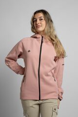 Izas Sweatshirt el&aacute;stica com fecho-&eacute;clair rosa