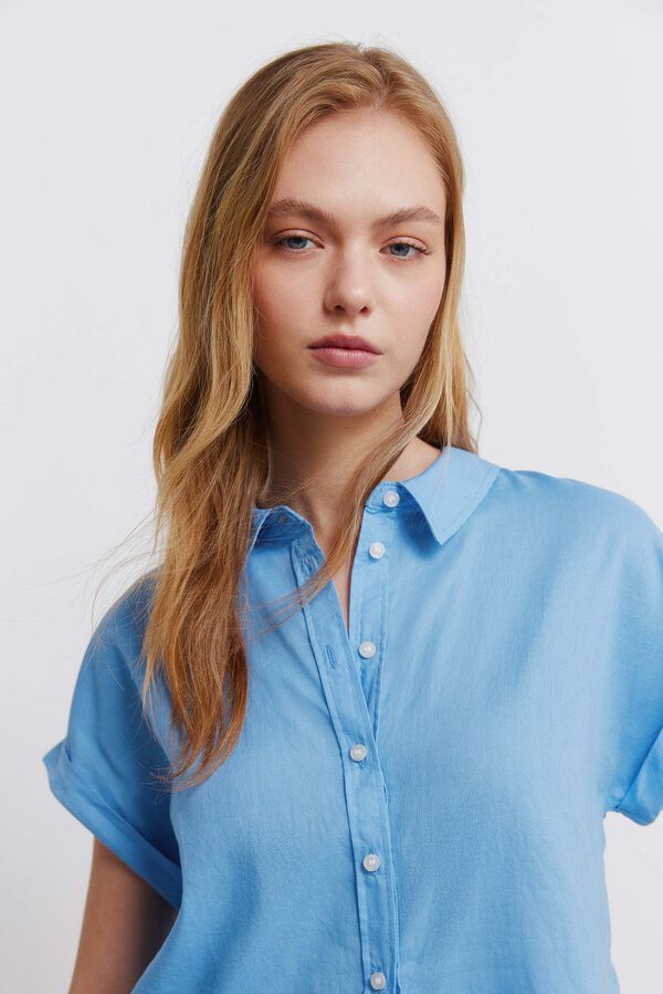 Springfield Camisa b&aacute;sica oxford azul