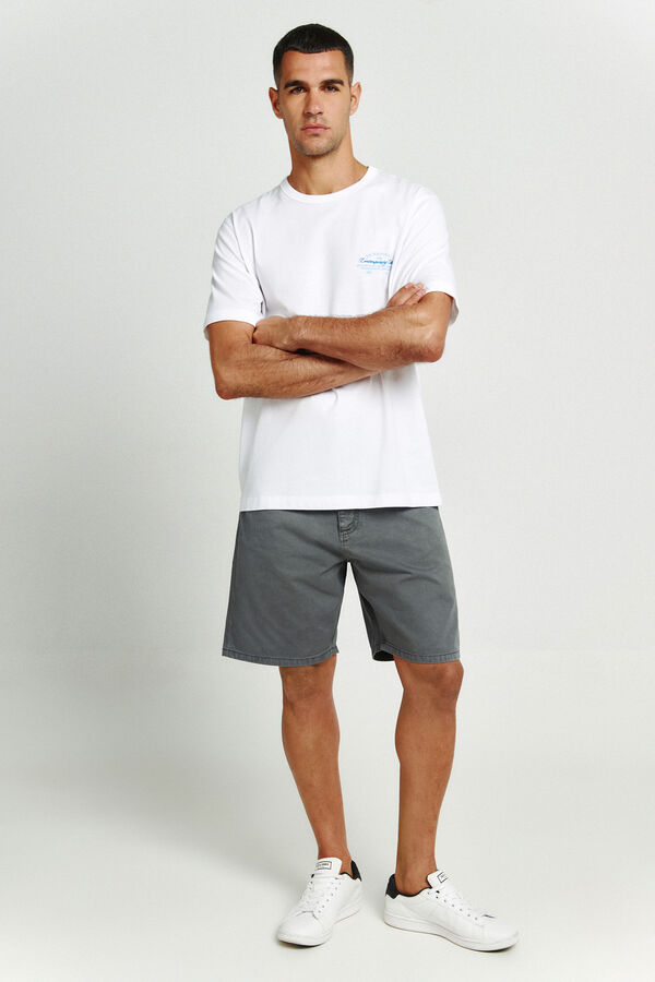 Jack & Jones T-shirt manga curta em algod&atilde;o branco