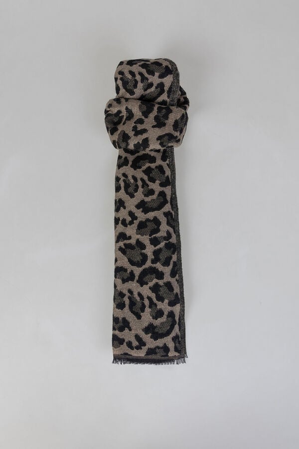 System Action lenço jacquard preto