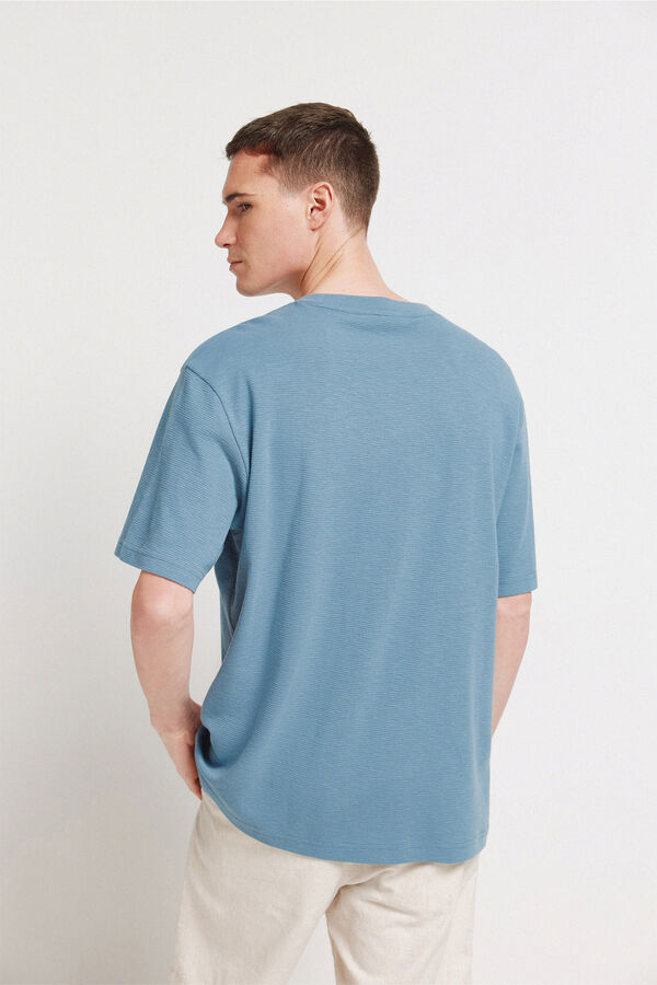 Springfield Textured T-shirt blue