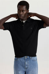Springfield Piqu&eacute; basic regular fit polo shirt black