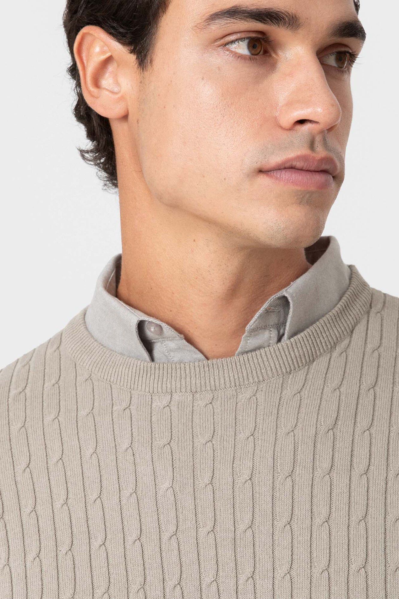 Celopman Camisola de malha com gola caixa
