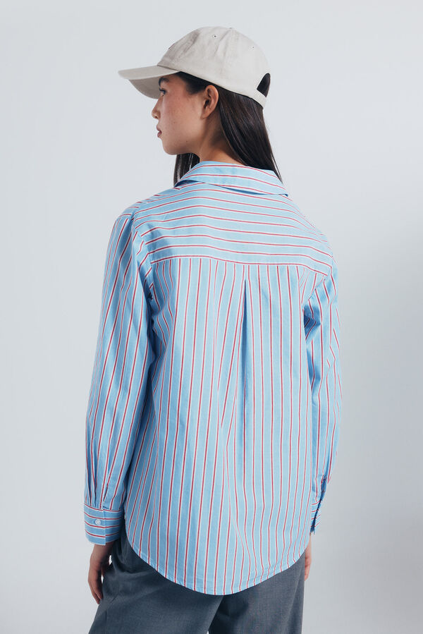 Springfield Camisa rayas larga azul
