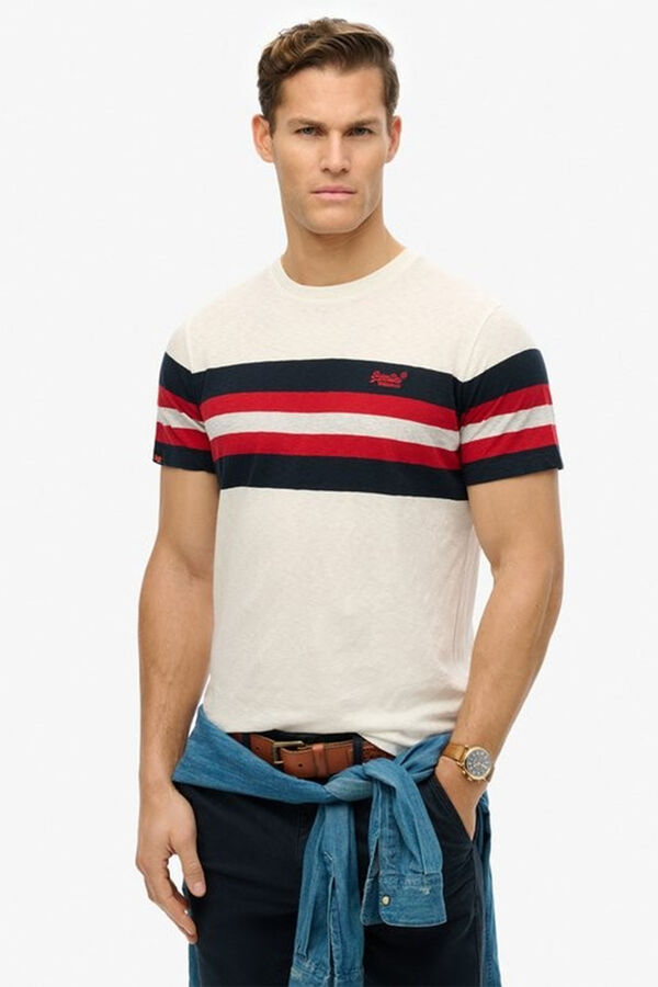Superdry Camiseta Essential Stripe Tee azul