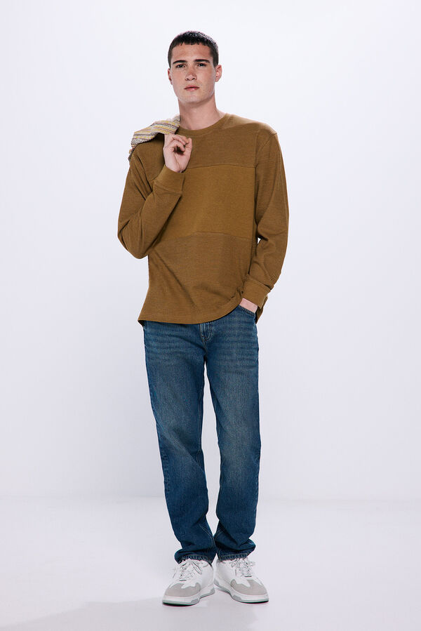 Springfield Cut long sleeve t-shirt beige