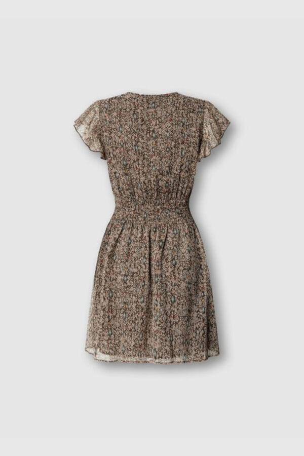 Pepe Jeans Vestido com mangas de folhos cru