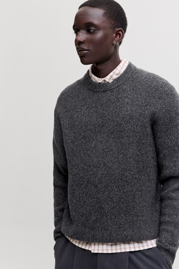 Jack & Jones Camisola relaxed gola redonda preto