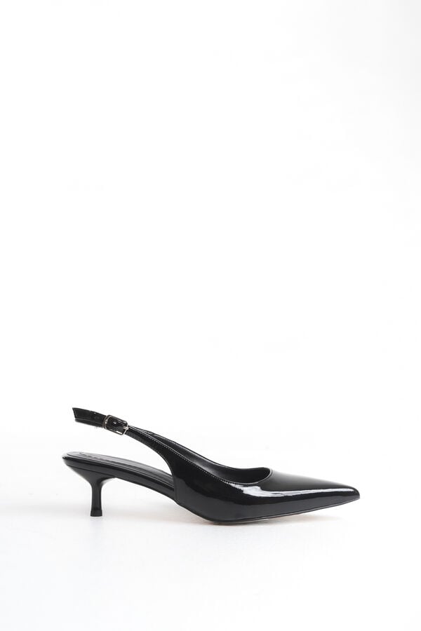 Trendyol Sapatos destalonados com salto kitten preto