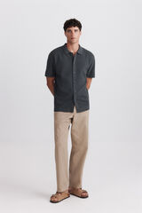 Springfield Casaco de malha em jacquard cinzento