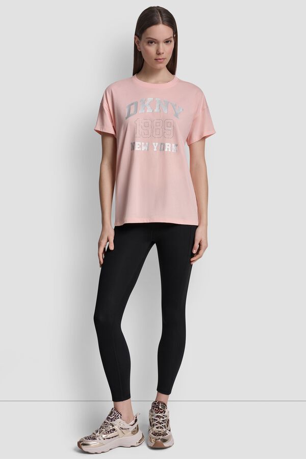DKNY T-shirt de manga curta rosa