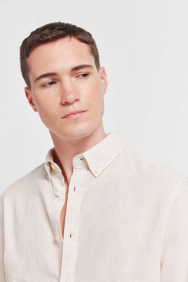 Springfield Camisa linho bege