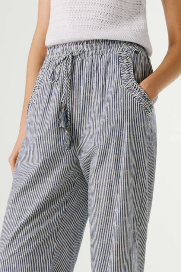 Pepe Jeans Cal&ccedil;a comprida cintura el&aacute;stica azul