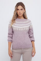 Springfield Camisola com detalhes jacquard rosa