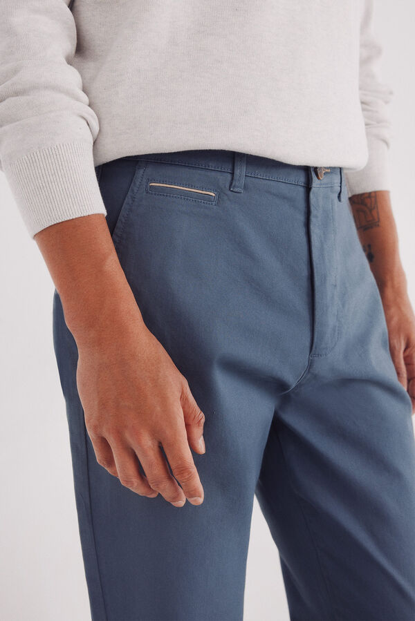 Springfield Pantalón chino slim fit azul