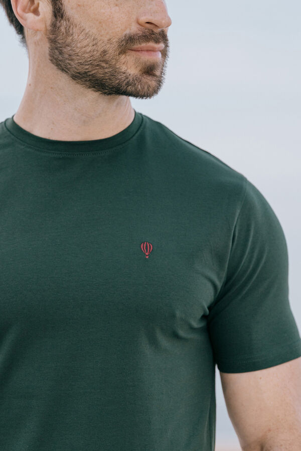 Celopman Camiseta B&aacute;sica Con Licra verde