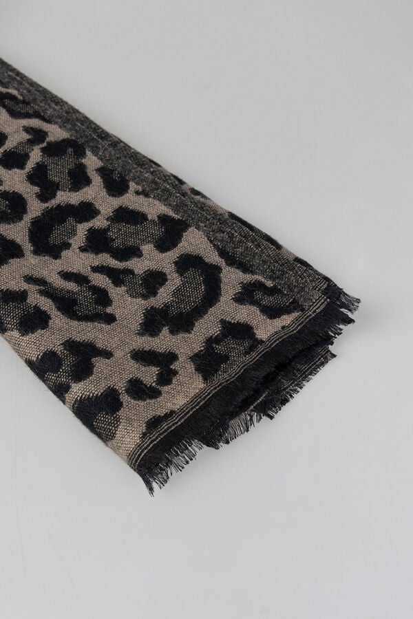 System Action lenço jacquard preto