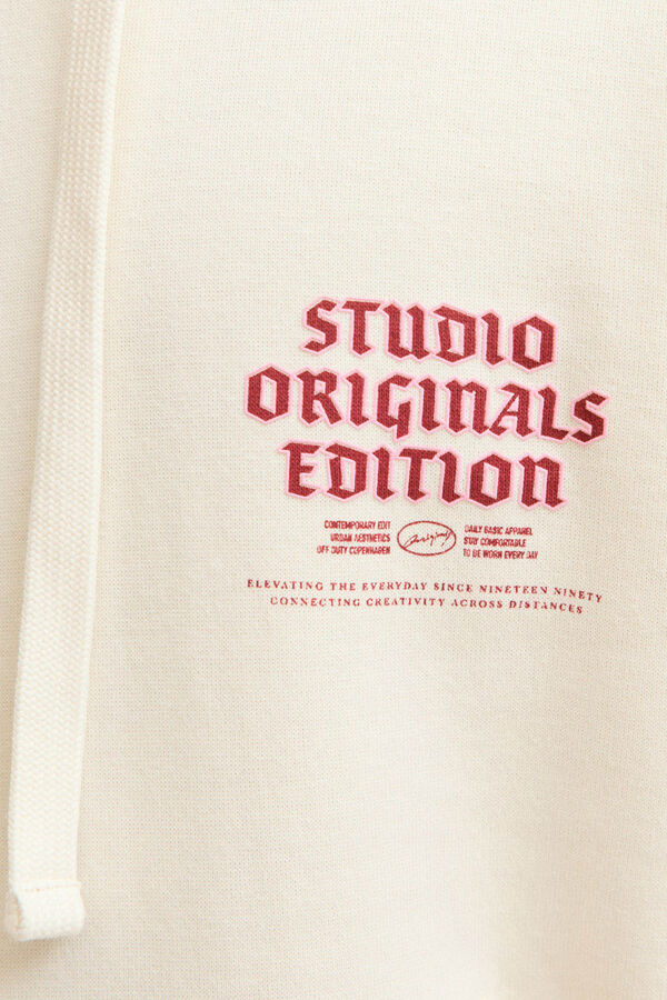 Jack & Jones Sweatshirt capuz do estúdio branco