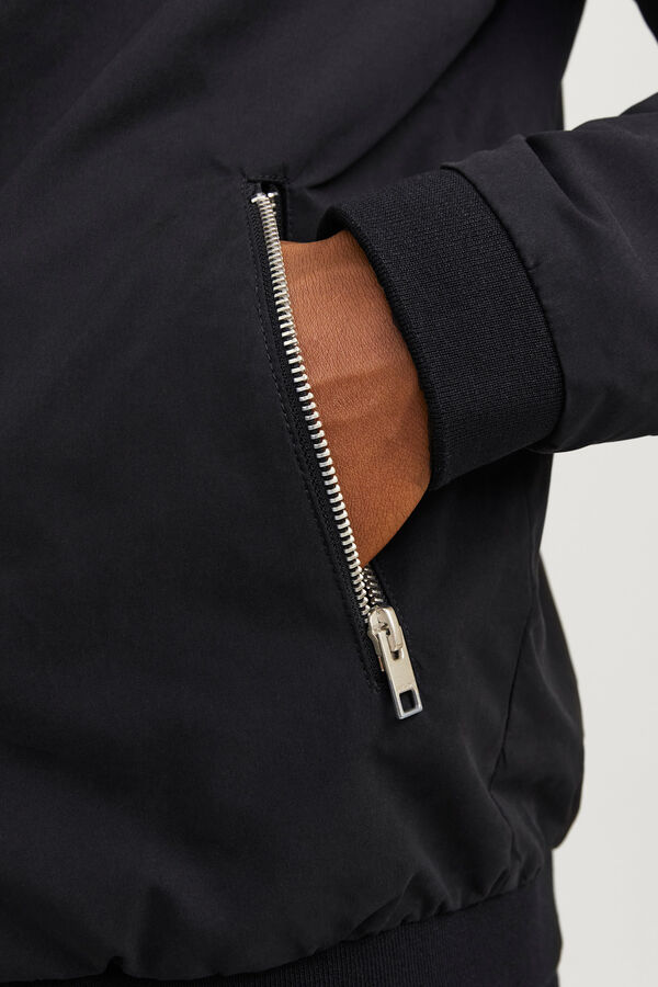Jack & Jones neck bomber jacket black