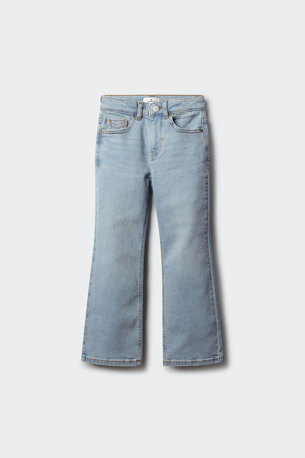 Springfield Kids Jeans Kick flare para menina azul