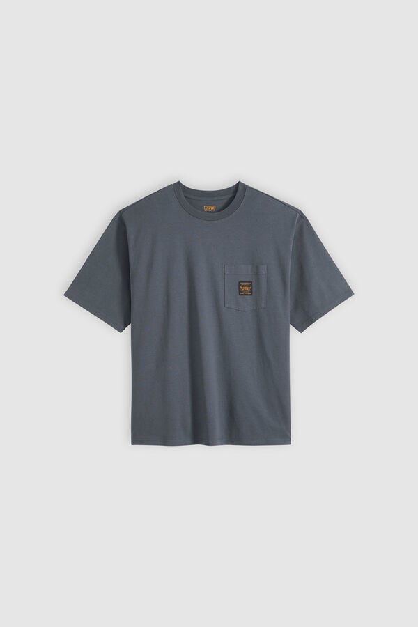 Levi's T-shirt de manga curta com bolso cinzento