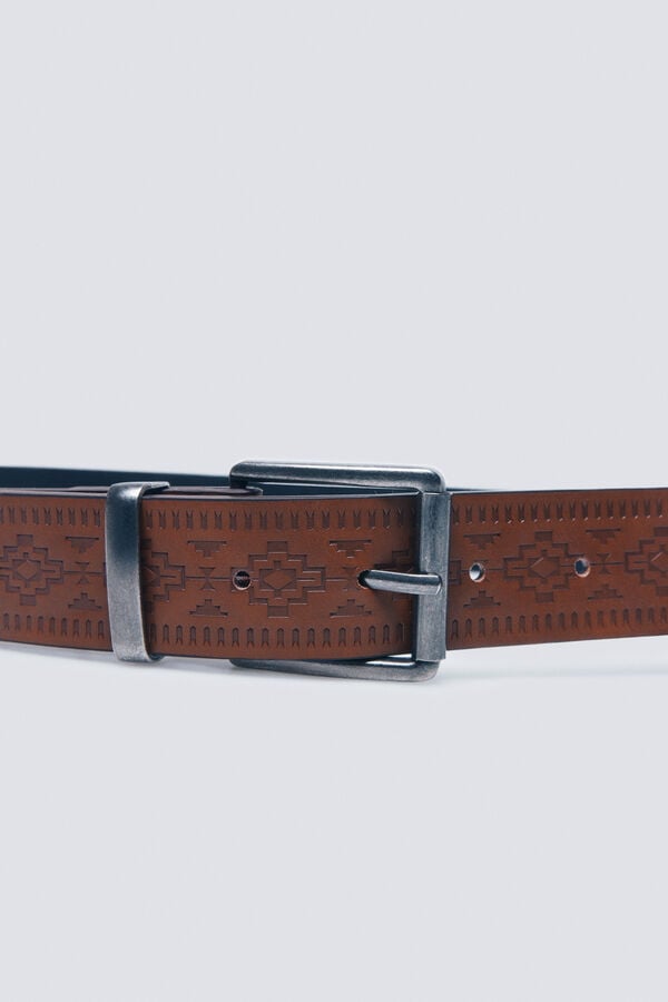 Springfield Cinto com efeito de couro étnico vison