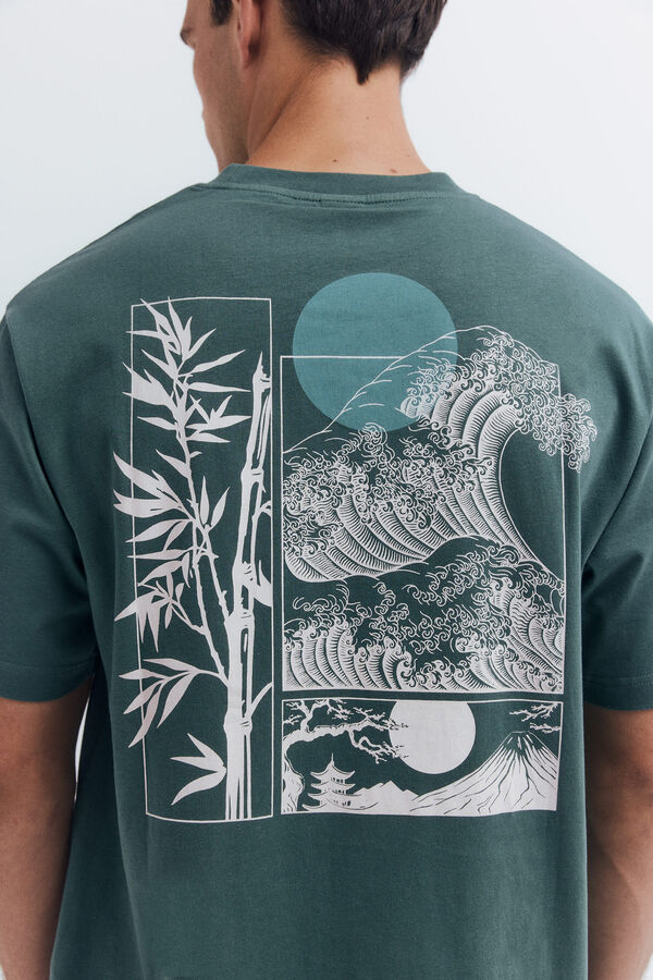 Springfield Landscape composition T-shirt green