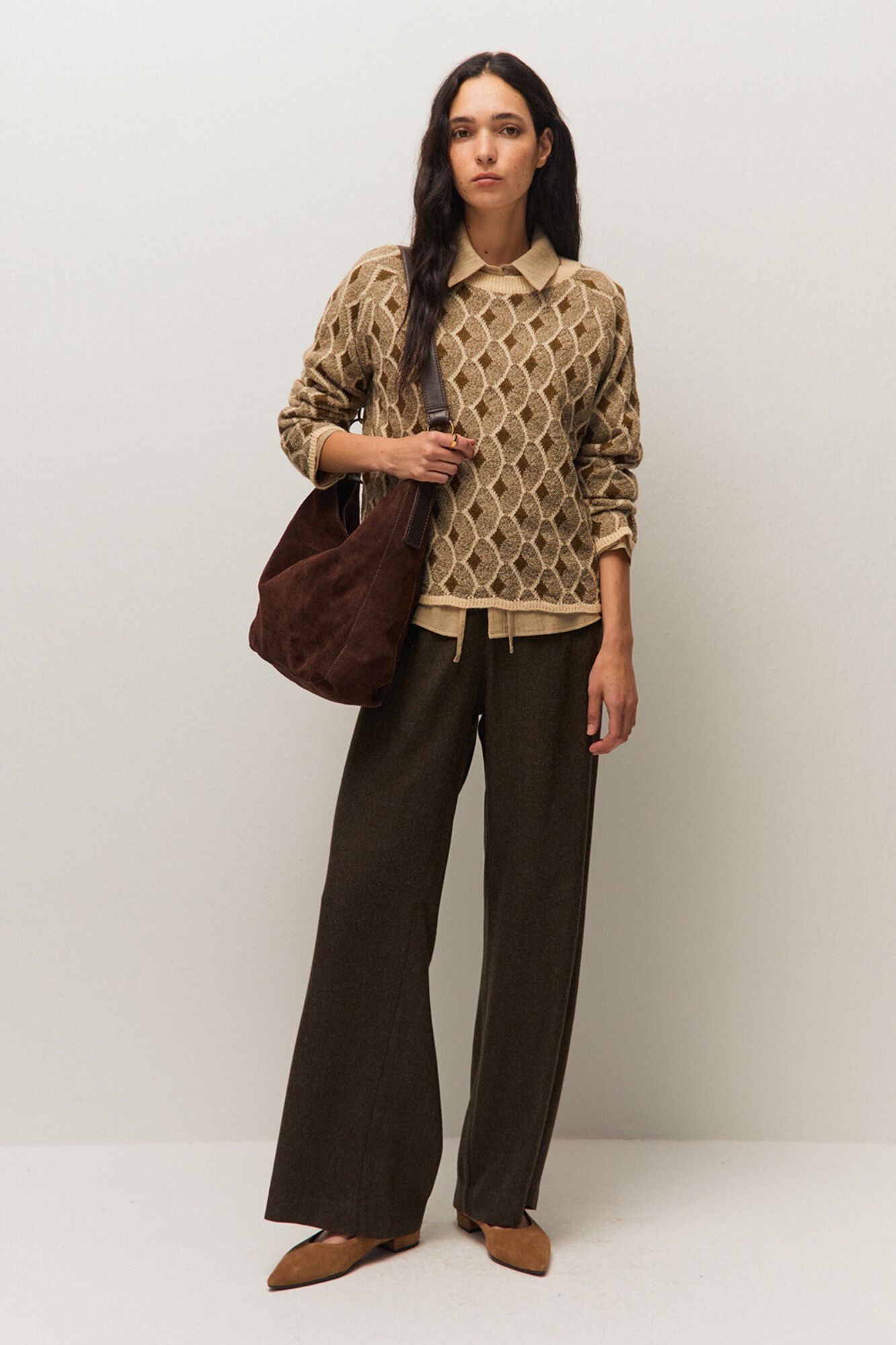 Systemaction Camisola gola redonda jacquard