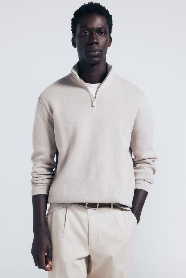 Springfield Camisola Milano com fecho-éclair cru