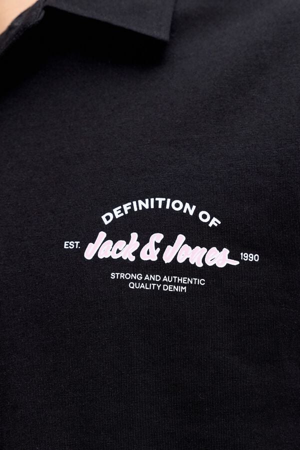 Jack & Jones Cotton regular fit polo shirt black