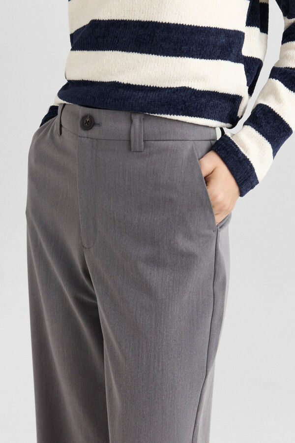 Springfield Cal&ccedil;a tailored com bolsos cinzento
