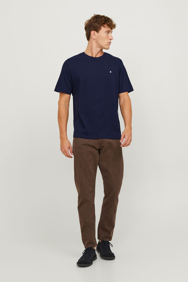 Jack & Jones T-shirt b&aacute;sica regular fit azul