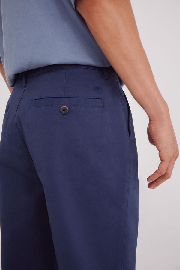 Springfield Slim fit lightweight chinos pants blue