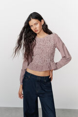 High Spirits Blusa xadrez estampado