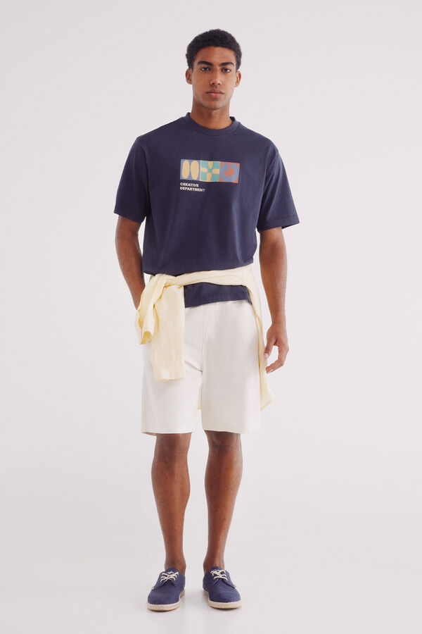 Springfield camiseta do departamento criativo azul