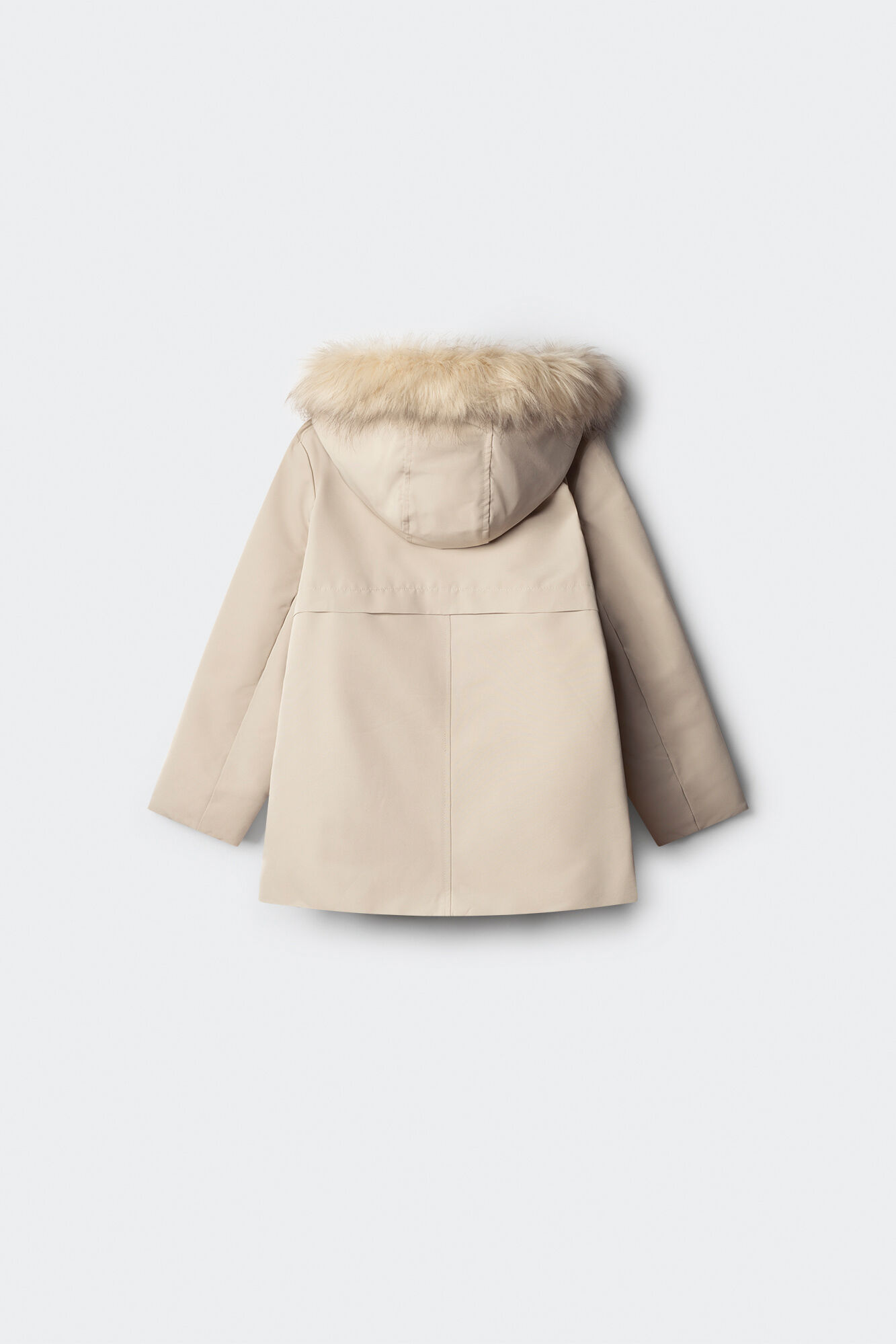 Springfield Kids Parka de pele com capuz para menina