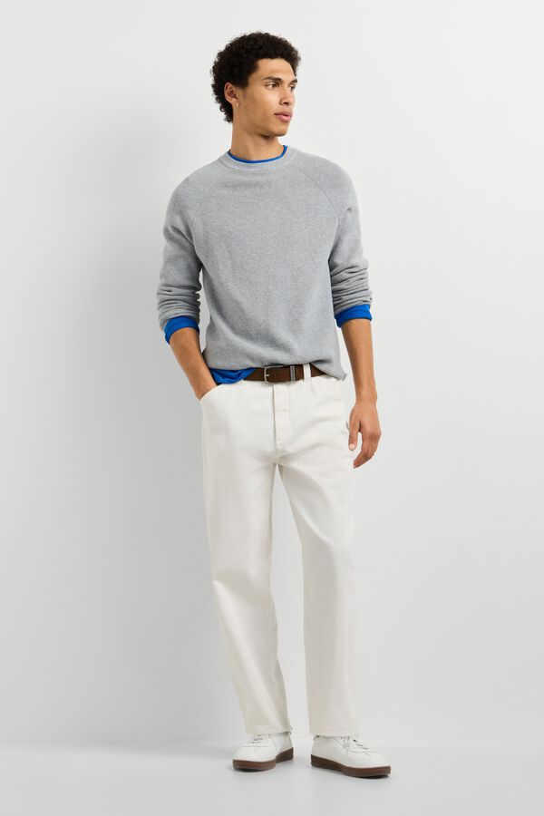 Pepe Jeans Camisola de gola redonda em l&atilde; cinzento