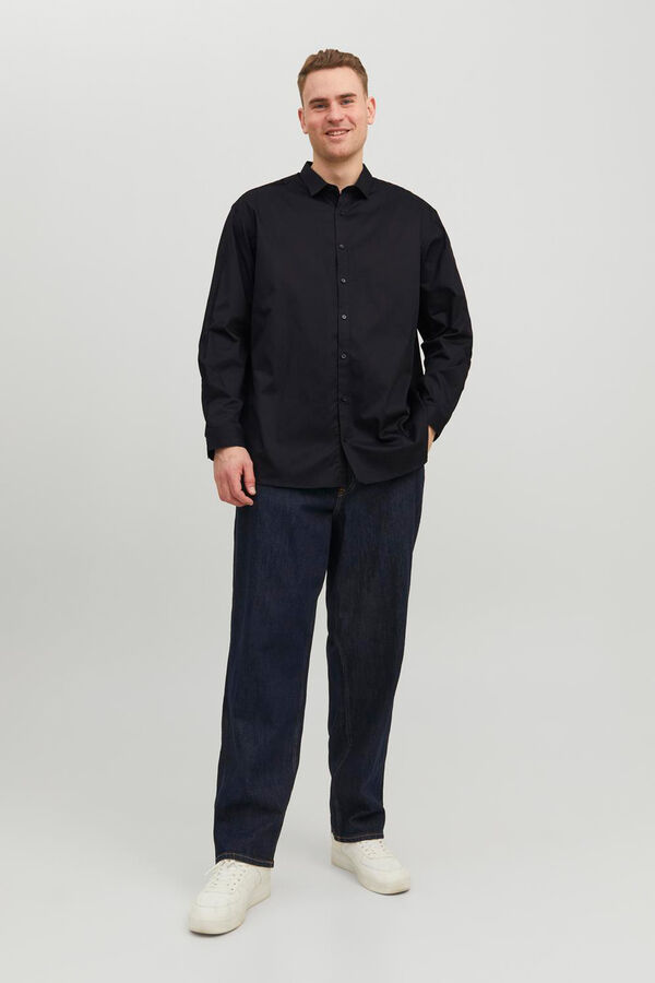 Jack & Jones PLUS Camisa clássica slim fit preto