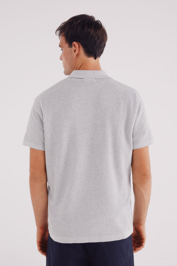 Springfield Jersey manga corta estructura cuello polo gris