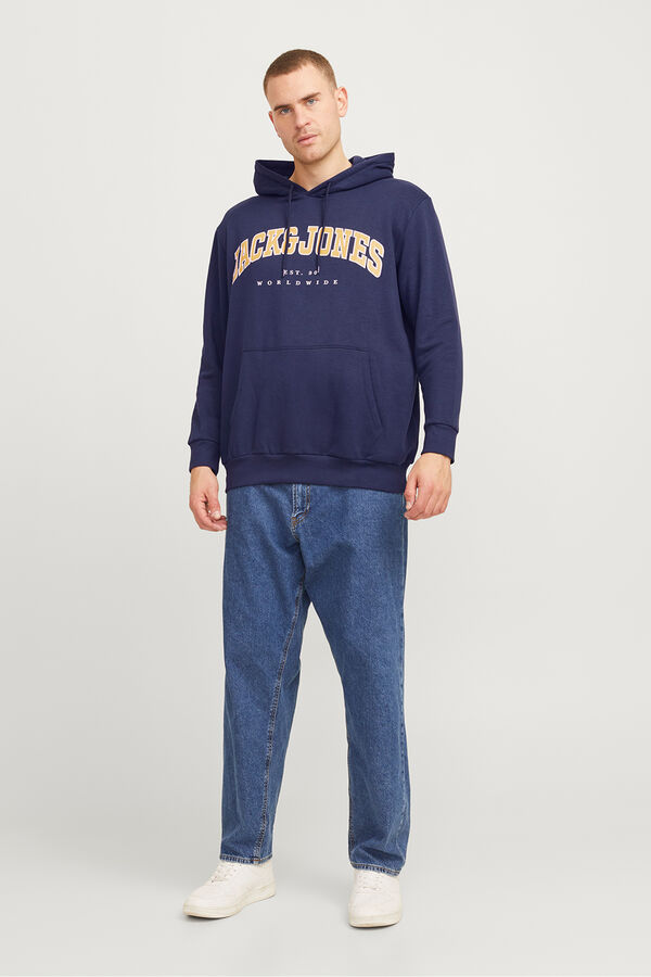 Jack & Jones PLUS Moletom Plus Sweatshirt regular fit azul