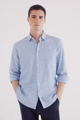 Springfield Camisa linho azul