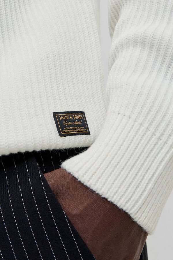 Jack & Jones Camisola básico de gola branco