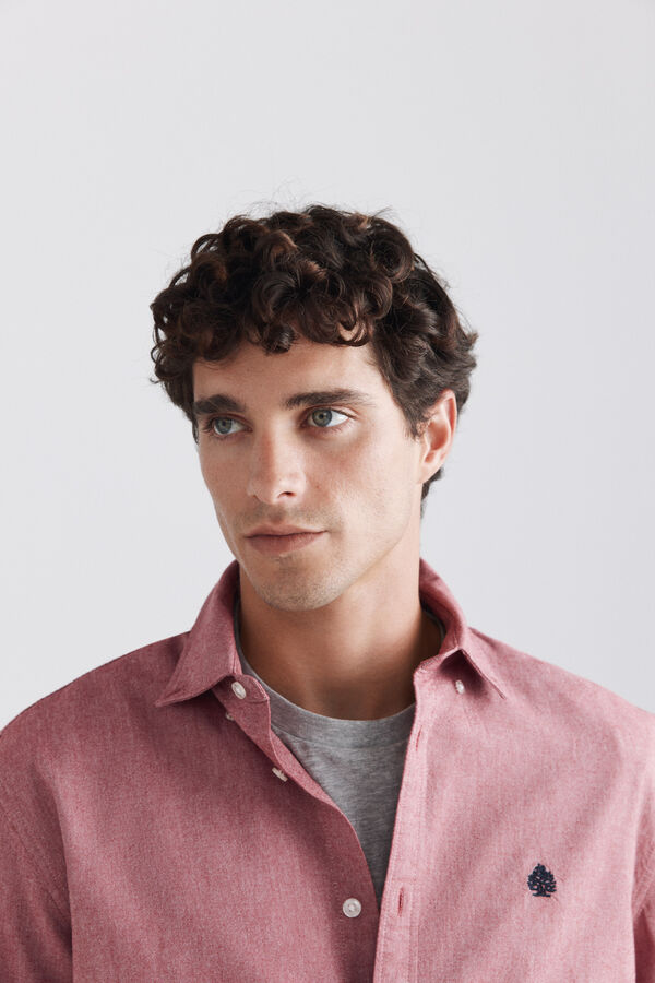 Springfield Camisa oxford vermelho