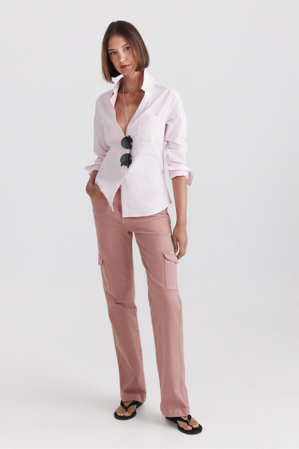 Springfield Jeans reto cargo rosa