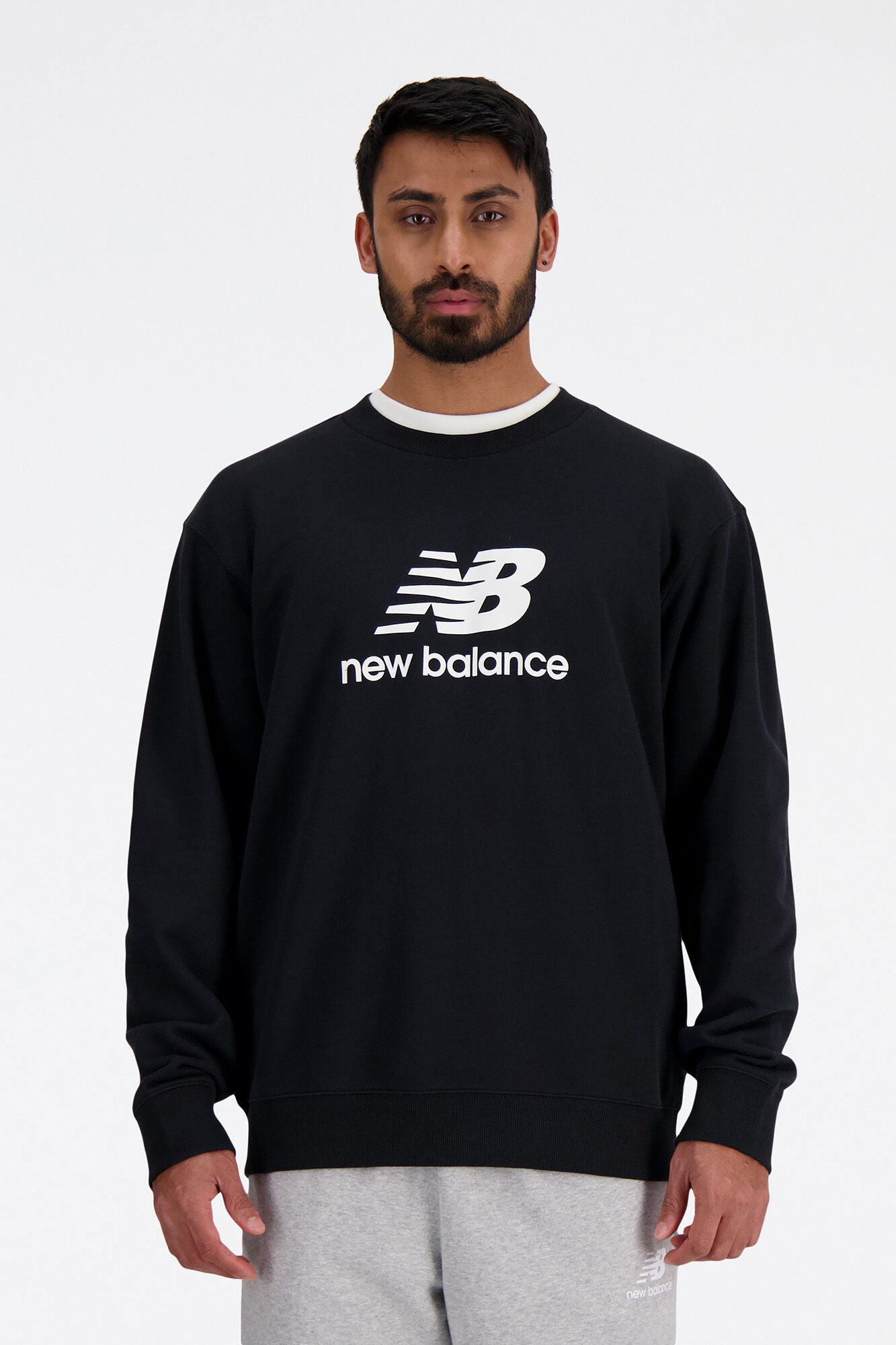 New Balance Sweatshirt com capuz e logotipo empilhado