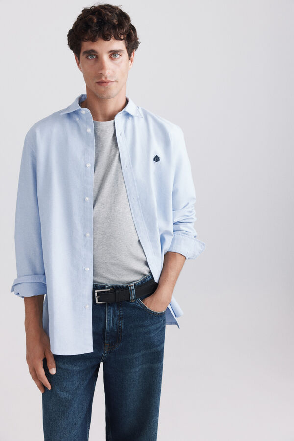 Springfield Camisa oxford azul