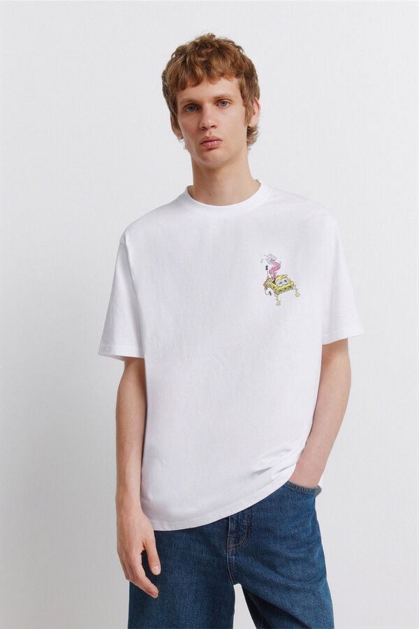 Springfield T-shirt Bob Esponja branco
