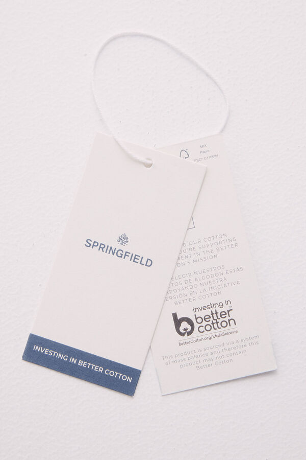 Springfield Polo piqué detalhes contraste regular fit vermelho