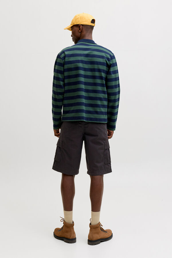 Jack & Jones Bermuda cargo relaxed preto