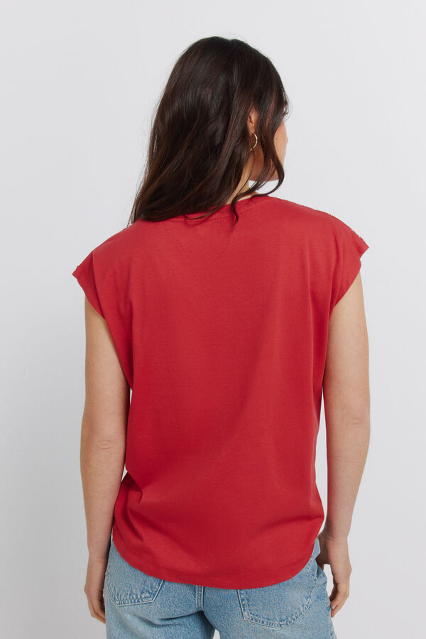 Springfield T-shirt de algod&atilde;o bandana vermelho
